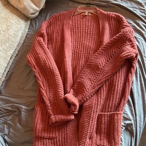 Brick color cardigan